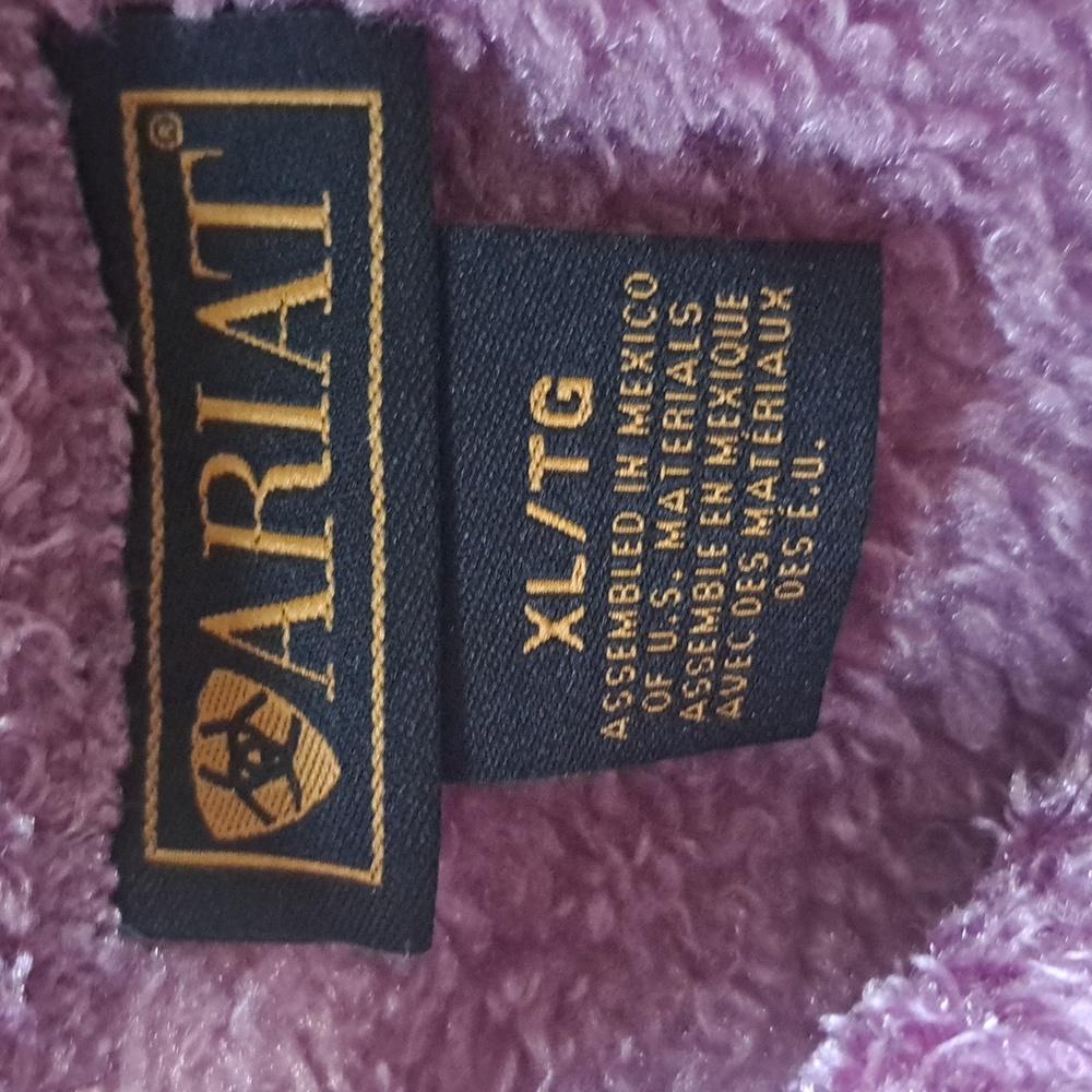 Ariat Jacket Mauve Shaggy Loop Xl Snap Front. - image 6